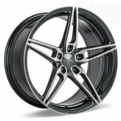 Front Page 11 (Black Friday) 20x12 Ace Alloy AFF01 Gloss Mica Grey W/ Brushed Face (Flow Formed) (CUSTOM 2-3 Weeks)