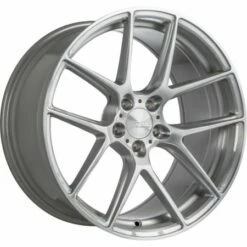 Staggered Full Set: Ace Alloy AFF02 Full Brushed Aluminum With Clear Coat (Flow Formed)