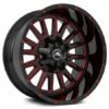 20x12 American Off-Road A105 Black Red Milled (Dual Stage Forged) (* May Require Trimming) -44mm (CUSTOM 2-3 Weeks) -wheel Sales Store americanoffroad a105blkred 1 2 1 2 1