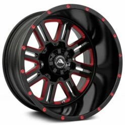 20x14 American Off-Road A106 Black Red Milled (Dual Stage Forged) (* May Require Trimming) 6x135 6x5.5/139.7 -76mm