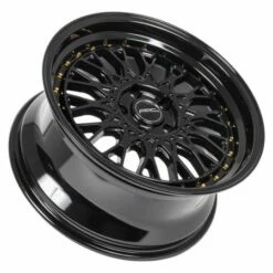 18x9.5 ARC AR1 Gloss Black W/ Gold Rivets (CUSTOM 2-3 Weeks) 5x115 35mm -wheel Sales Store arc ar1blk2 1 22