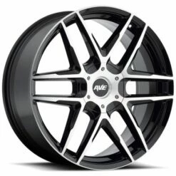 18x8 MKW Avenue A613 Gloss Black Machined 5x110 5x115 40mm