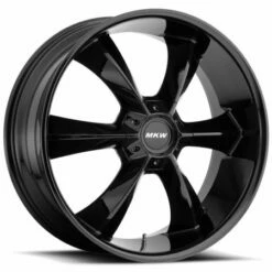 22x9 MKW M119 Gloss Black 6x5.5/139.7 30mm