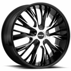 18x8 MKW M122 Gloss Black Machined 5x4.5/114.3 5x120 40mm