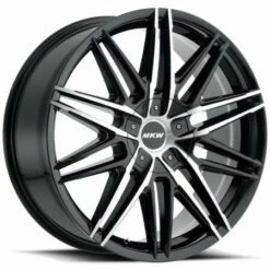 22x9 MKW M124 Gloss Black 6x5.5/139.7 18mm