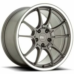 Staggered Full Set: Motegi MR152 SS5 Gunmetal W/ Machined Lip