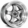 17x9 MST MT07 Gunmetal W/ Machined Lip 5x4.5/114.3 20mm