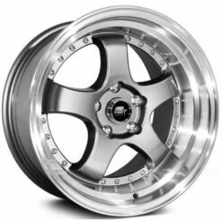 17x9 MST MT07 Gunmetal W/ Machined Lip 5x4.5/114.3 20mm