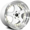 18x9.5 MST MT07 White W/ Machined Lip Gold Rivets 5x4.5/114.3 20mm -wheel Sales Store mst mt07wht 2 3